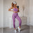 New 2/4Pcs Seamless Sport Set Women Hollow Out Crop Top Long Sleeve Yoga Suit Workout Outfit Running Leggings Fitness Sportwear