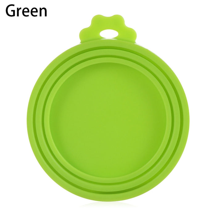 3 In 1 Reusable Food Storage Keep Fresh Tin Cover Cans Cap Pet Can Box Cover Silicone Can Lid Hot Kitchen Supply Mould Proof Hot