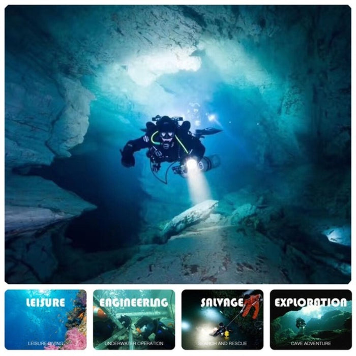dive light underwater flashlight 15000LM Professional Scuba Diving Light L2 Waterproof IPX8