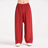Flax Tai Chi  Pants  Breathable Martial Art  Yoga Trousers  5 Colors Free Shipiing