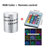 RGB Spiral Hole LED Wall Light Effect Wall Lamp With Remote Controller Colorful Wandlamp For Party Bar Lobby KTV Home Decoration