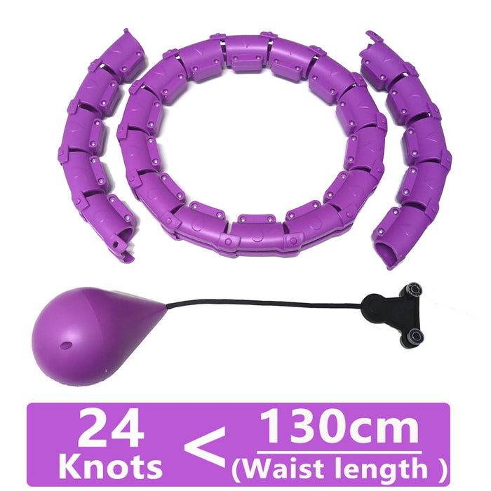 Smart Weighted Sport Hoop Abdominal Waist Fitness Hoops Detachable 24 Knots 28 Knots Weight Loss Hoop Adj Exercise Equipment