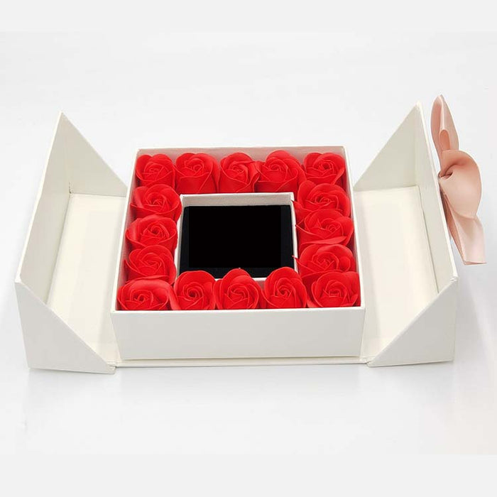 ROSE SPACE Artificial Rose Flower Box For Couple Wedding Valentines Day Christmas Party Gift Box