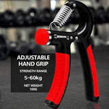 WorthWhile 5-60Kg Gym Fitness Hand Grip Men Adjustable Finger Heavy Exerciser Strength for Muscle Recovery Hand Gripper Trainer