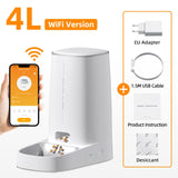 ROJECO 4L Automatic Pet Feeder Cat Food Dispenser Accessories Remote Control Smart WiFi Auto Feeder For Cats Dogs Pet Dry Food
