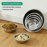 Large Capacity Dog Bowl Stainless Steel Pet Feeding Bowl Cat and Dog Food Drinking Bowl Metal Feeding Bowl Durable and Cheap