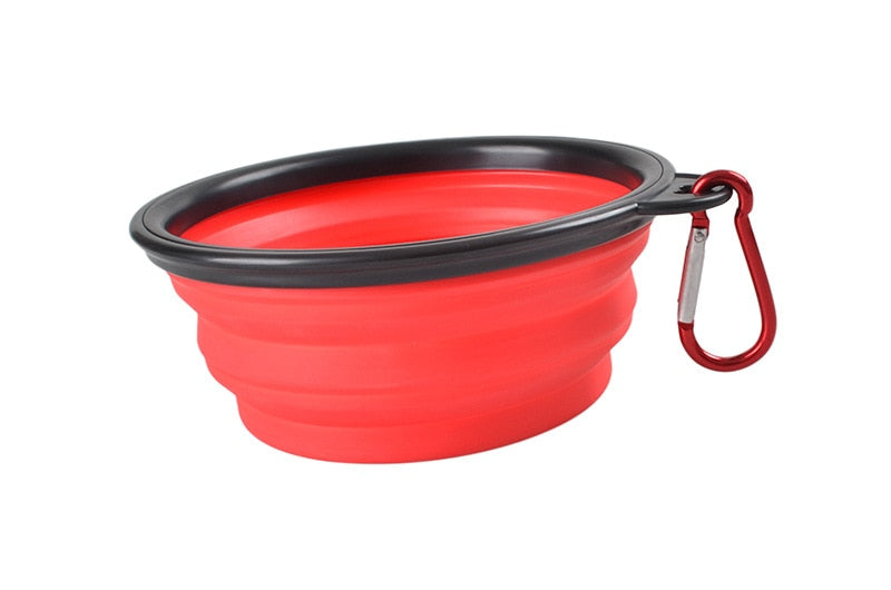 silicone dog bowl 1000ml Large Collapsible Dog Pet Folding Silicone Bowl Outdoor Travel Portable Puppy Food Container Feeder Dish Bowl