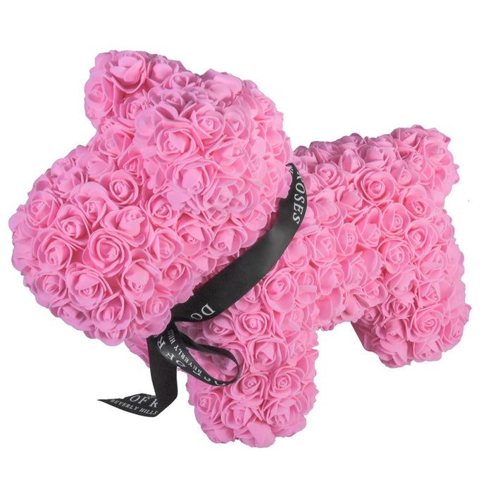 30/38cm Artificial Rose Dog Flower Cute Rose Soap Foam Puppy Toy In Box Birthday Party Wedding Decor Christmas Gifts for Girl