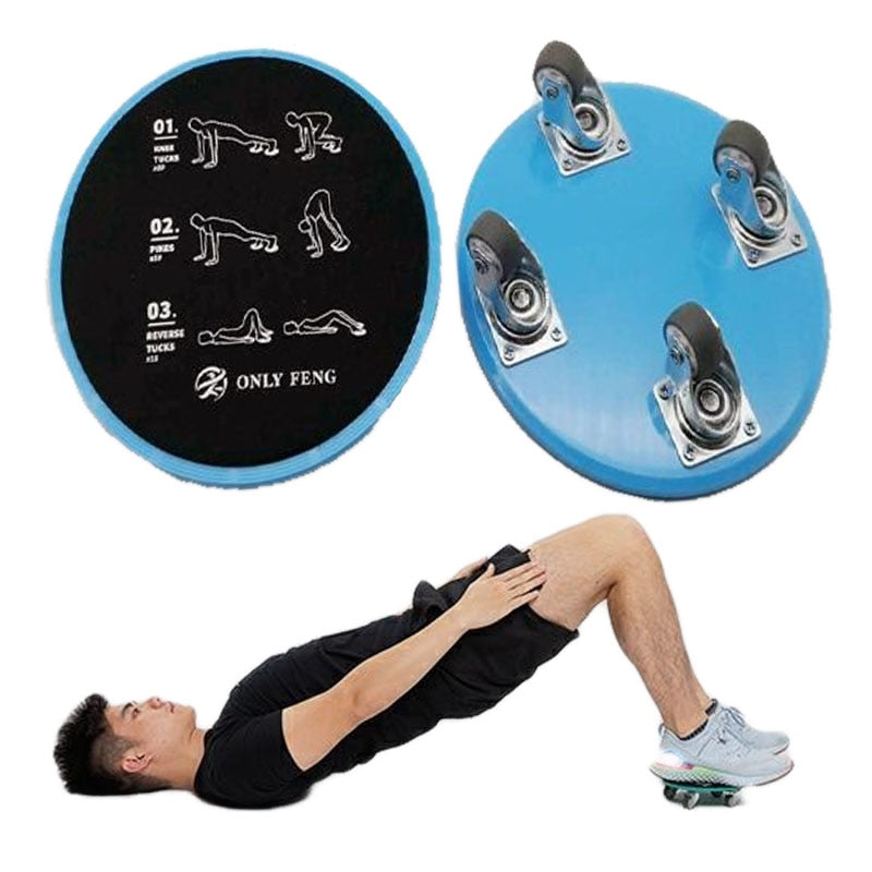 Abdominal Disc 1 Pair 4 Wheel Gliding Disc Abdominal Muscle Trainer Device Fitness Skateboard Exercise At Home Gym Equipment