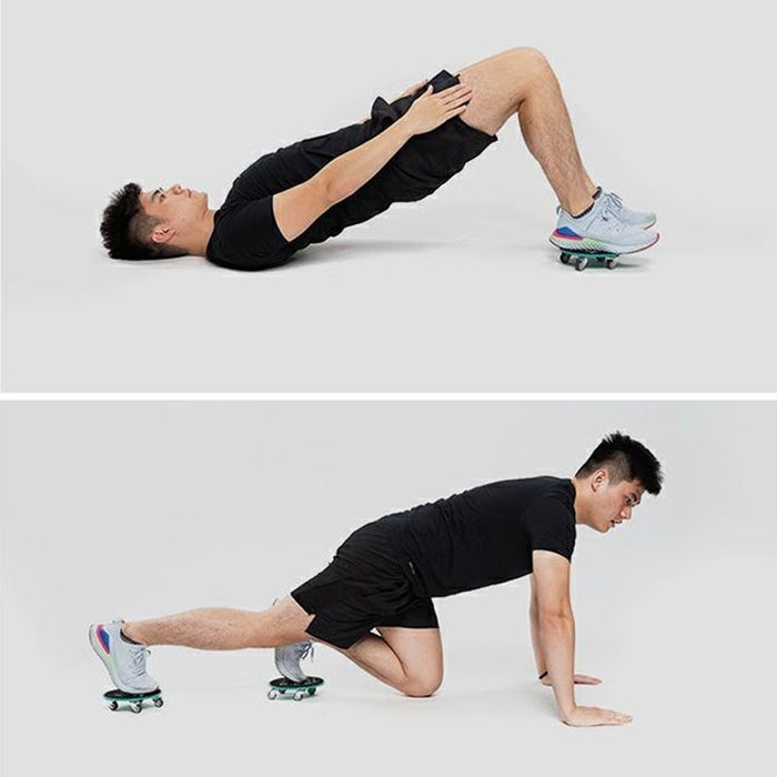 Abdominal Disc 1 Pair 4 Wheel Gliding Disc Abdominal Muscle Trainer Device Fitness Skateboard Exercise At Home Gym Equipment