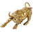 YuryFvna 3 Sizes Golden Wall Street Bull OX Figurine Sculpture Charging Stock Market Bull Statue Home Office Decoration Gift