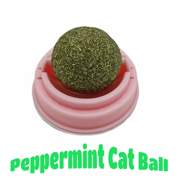 Natural Catnip Cat Wall Stick-on Ball Toy Treats Healthy Natural Removes Hair Balls to Promote Digestion Cat Grass Snack Pet